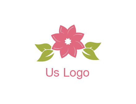 daisy flower and leaves logo