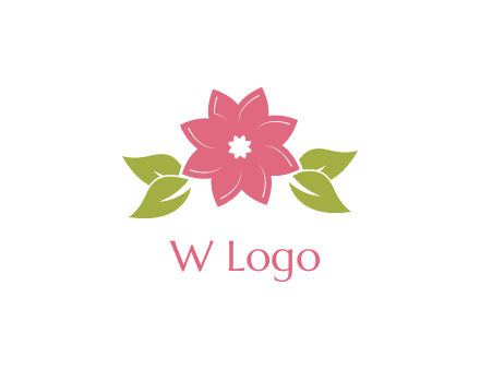daisy flower and leaves logo