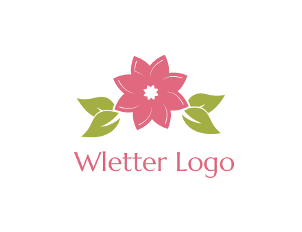 daisy flower and leaves logo