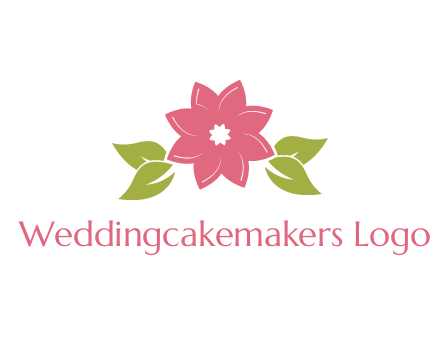 daisy flower and leaves logo