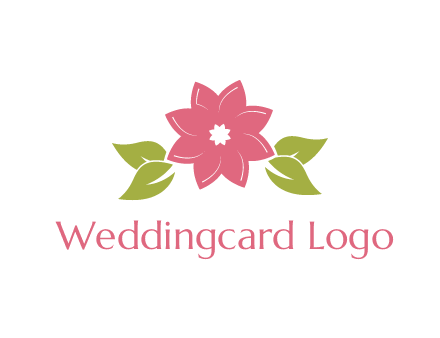 daisy flower and leaves logo