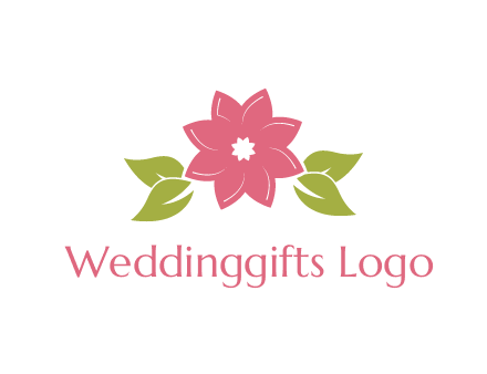 daisy flower and leaves logo