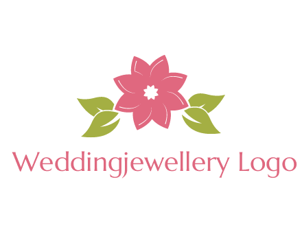 daisy flower and leaves logo