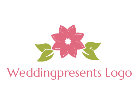 daisy flower and leaves logo