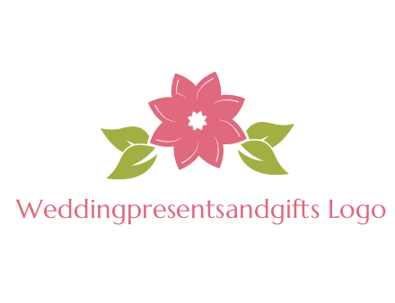 daisy flower and leaves logo