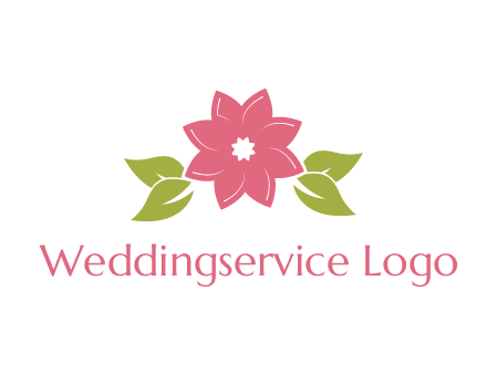 daisy flower and leaves logo