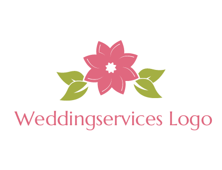 daisy flower and leaves logo