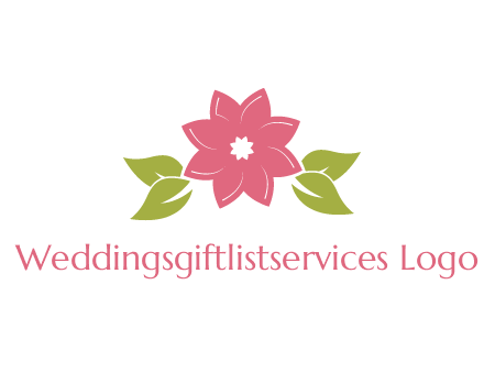 daisy flower and leaves logo