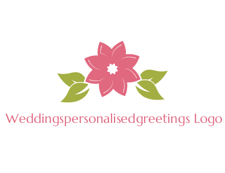 daisy flower and leaves logo