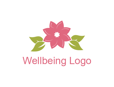daisy flower and leaves logo