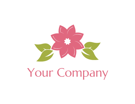 daisy flower and leaves logo