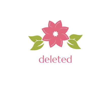 daisy flower and leaves logo