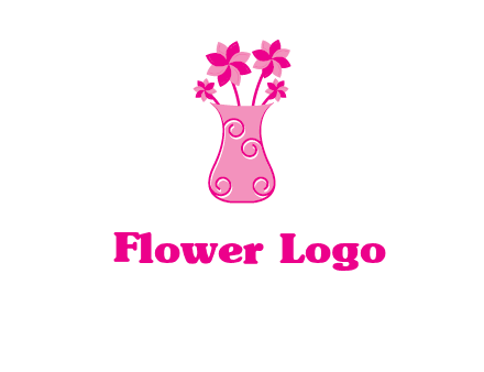 flower in vase logo
