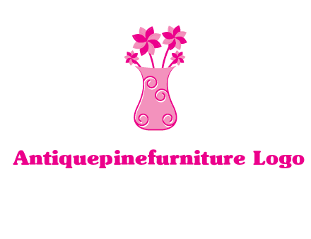flower in vase logo