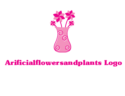 flower in vase logo