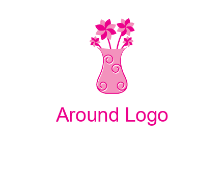 flower in vase logo