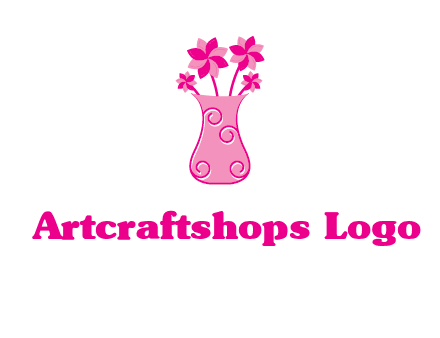 flower in vase logo
