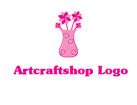 flower in vase logo