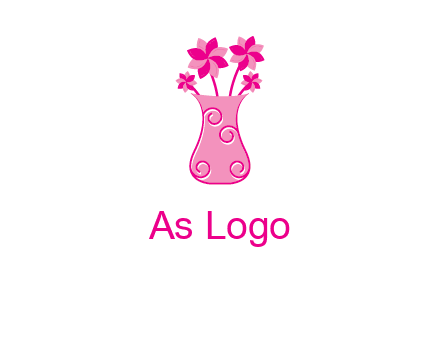 flower in vase logo