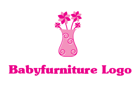 flower in vase logo