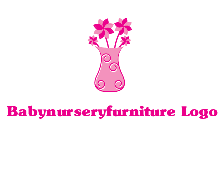 flower in vase logo