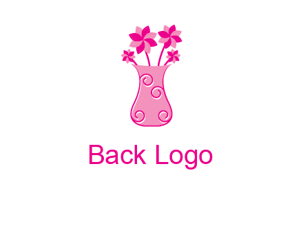 flower in vase logo