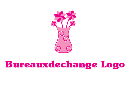 flower in vase logo