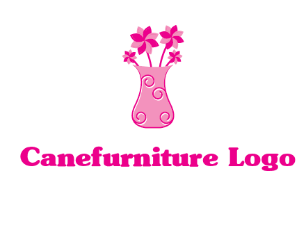 flower in vase logo