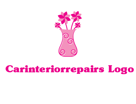 flower in vase logo