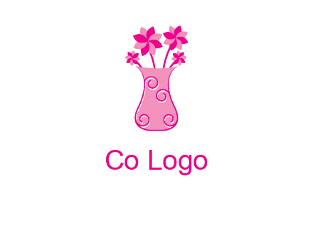 flower in vase logo