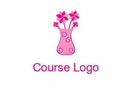 flower in vase logo