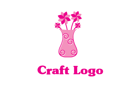 flower in vase logo