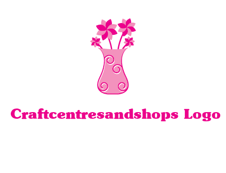 flower in vase logo
