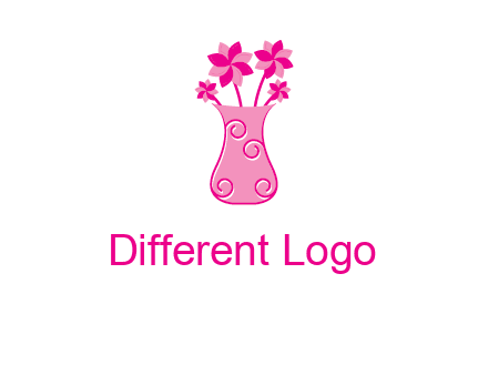 flower in vase logo