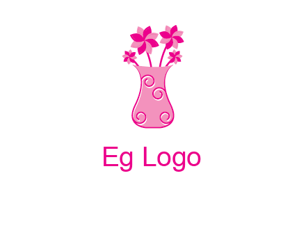 flower in vase logo