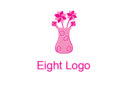 flower in vase logo