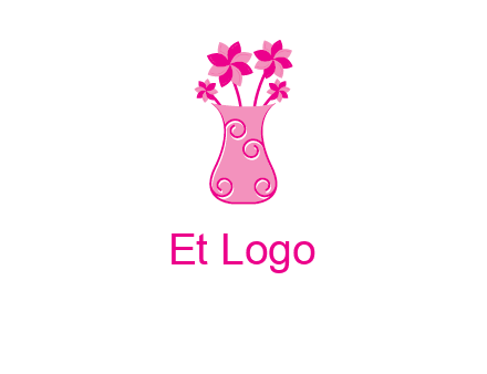 flower in vase logo