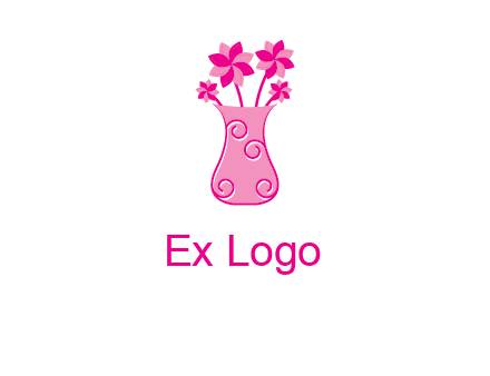flower in vase logo