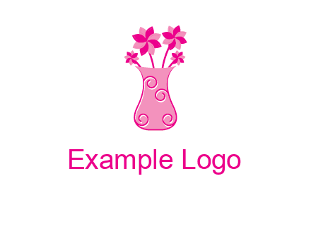 flower in vase logo