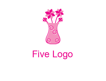 flower in vase logo