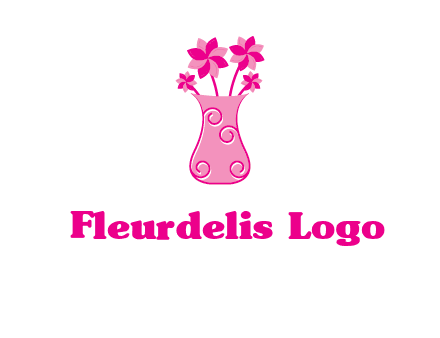 flower in vase logo