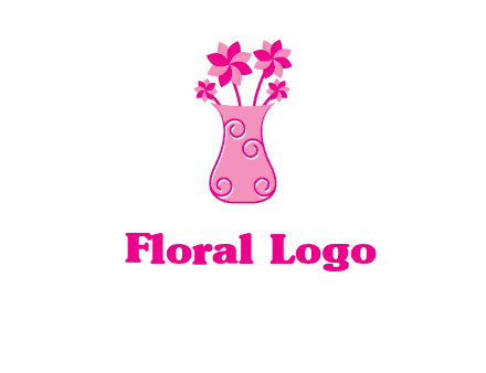 flower in vase logo