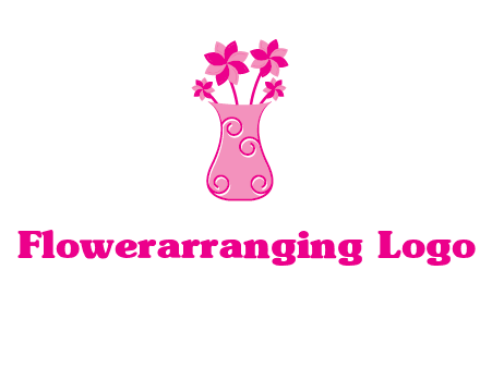 flower in vase logo