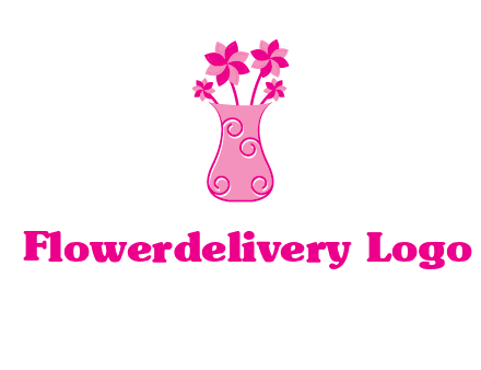 flower in vase logo