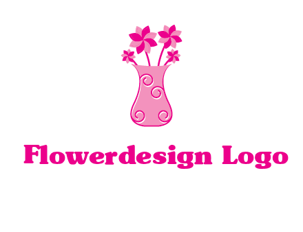 flower in vase logo