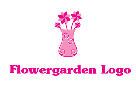 flower in vase logo