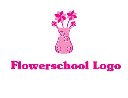 flower in vase logo