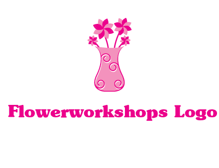 flower in vase logo