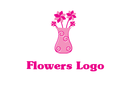 flower in vase logo