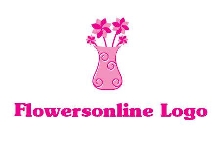 flower in vase logo